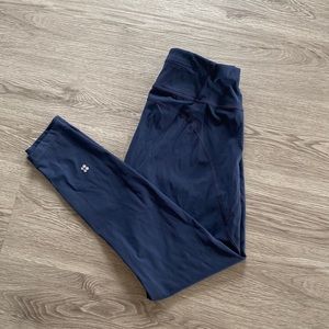 Sweaty Betty Navy Blue Power Leggings Size Medium